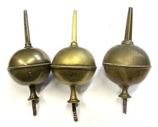 3 Antique Cast Brass Longcase Clock Finals