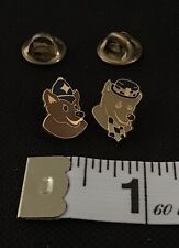 P.C. And W.P.C Foxes Leicestershire Police Vintage Police Pin Badges