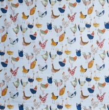Curtain Fabric -Cute Chickens