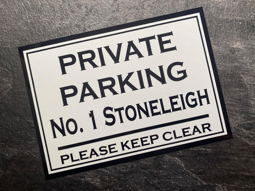 Personalised private parking - personalised,