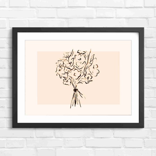 Minimalist line drawing floral - minimalist,