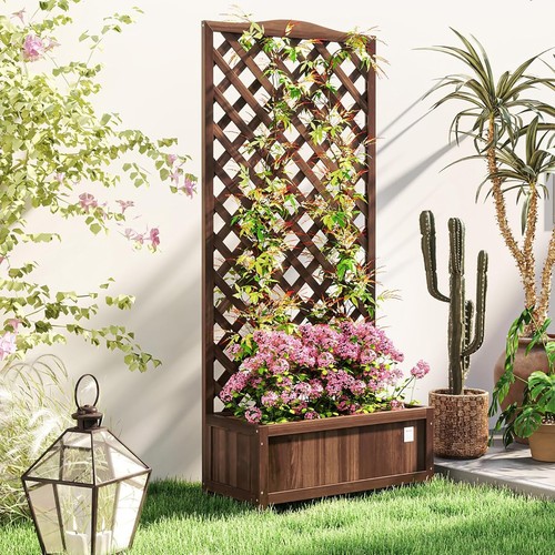 Trellis planter box wooden - trellis,