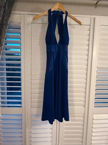 Morgan womens navy halter - co,