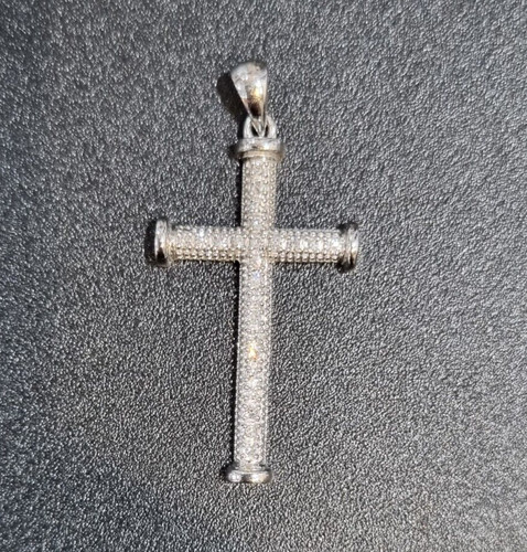Cross diamond pendant 9ct - diamond,