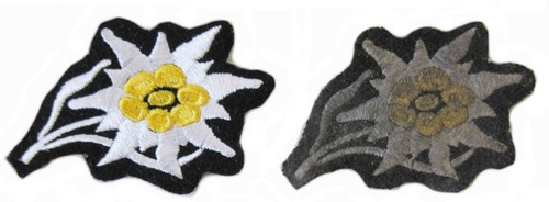 German edelweiss cap badge ww2 - cap,