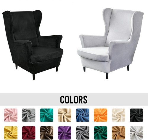 Wing chair slipcover stretch - wing,