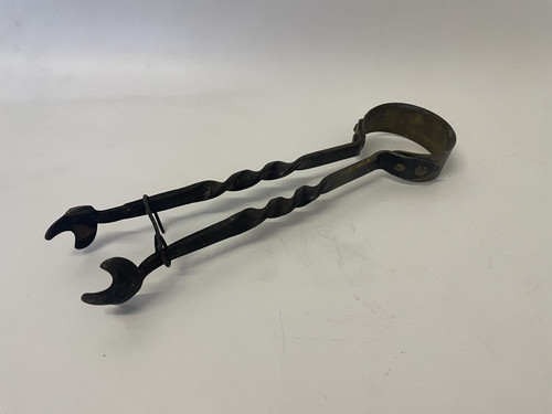 Vintage brass handle iron - vintage,