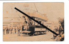 PHOTO POSTCARD ; TRAM - CITY OF BIRMINGHAM TRAMWAYS  - STRICHLEY - FIRST CAR