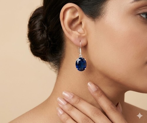 Blue tanzanite gemstone 925 - blue,
