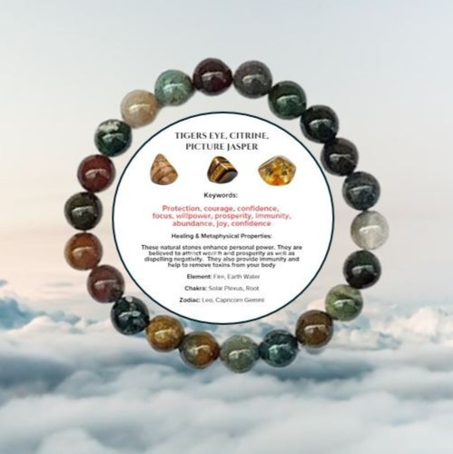 Indian agate 8mm natural - indian,