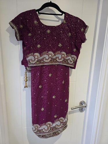 Ladies ready pleated purple - ready,