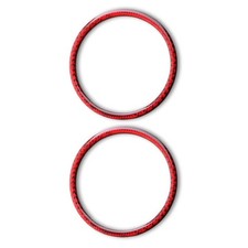 Elegant Red Carbon Fiber Speaker Ring Trims for Ford For Mustang 2015 2019
