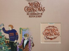 Ed Sheeran  **HAND SIGNED**  16x12 mounted display ~ AUTOGRAPHED - Elton John