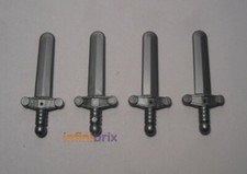4x Lego Swords 76764 Silver Rounded Blade for Castle NEW 6020190