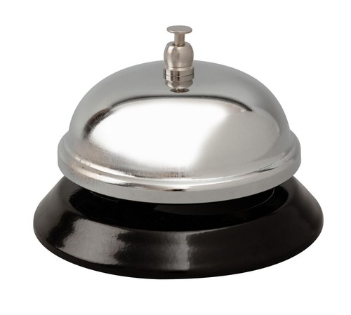 Reception bell chrome plated - bell,
