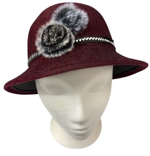 New ladies burgundy trilby - new,