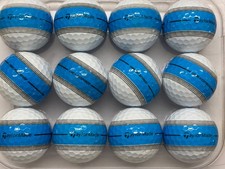 12 TAYLORMADE TOUR RESPONSE 'NEON' BLUE  STRIPE  GOLF LAKE BALLS PEARL / GRADE A