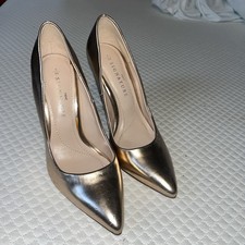 Ladies Next  Signature Gold Stilettos Court Heel  Size Uk5,Eu38,Us7 Good Cond
