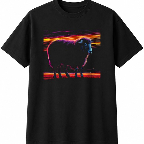 Suffolk sheep neon glow - suffolk,