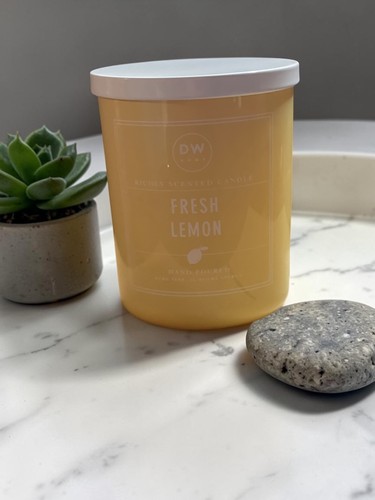 Home fresh lemon candle - home,