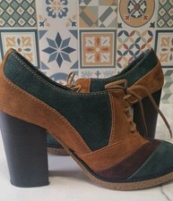 Bronx So Today Blue/Grey Suede Type Shoes Size 4 UK Excellent condition 