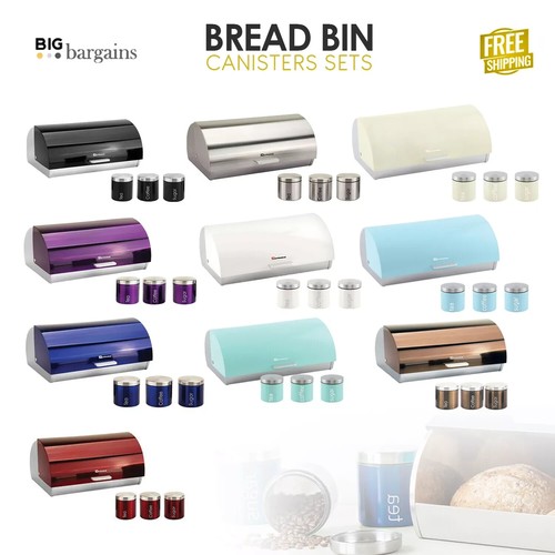 4pc bread bin canister - bin, set