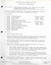 Leslie Organ Console 8400 Connector Kit Installation Instruction Sheets Hammond 