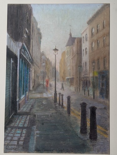 Original pastel drawing london - drawing,