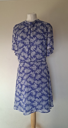 Oasis blue white floral - blue,