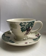 Royal Winton Toscana Spongeware Large Breakfast Cup and Saucer - Hand-decorated