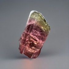 Tourmaline Crystal From Nigeria , Green Cap Pink Crystal Brown Base Beautiful.