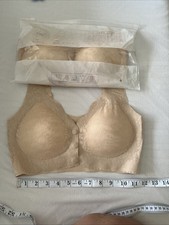 2x New, Nude, Non-wired, Padded, Front  Fastening Bra Size Small
