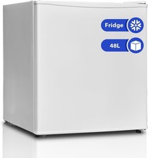 Mini Fridge 48L Small Table Top, Reversible Door, White