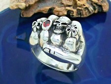 Skull Ring Fist 925 Silver