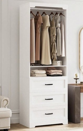 White wardrobe armoire - armoire, w/