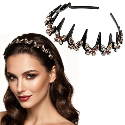 Wavy crystal headband - wavy,