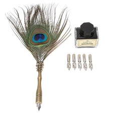 Peacock Feather Dip Quill Pen
