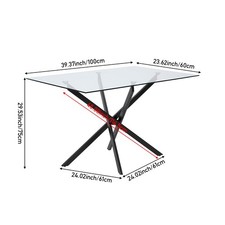 Modern Clear Glass Rectangular