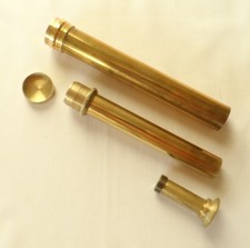 Compound Brass Pocket Telescope with internal lens set.