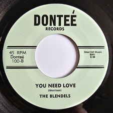 The Blendels You Need Love Dontee Northern Soul Oldie