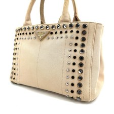 PRADA Canapa Hand Bag Canvas