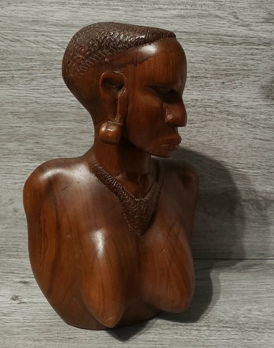Vintage african woman - woman, carved