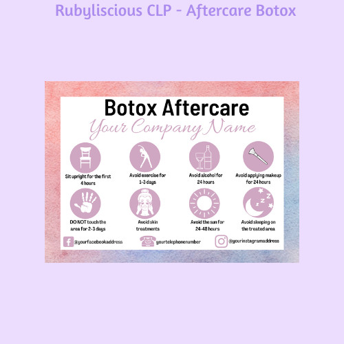 Personalised botox aftercare - botox,
