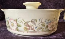 Vintage J&G Meakin “Damask Rose” Covered Casserole Dish (Lidded Tureen) – 1970s