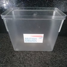 airline aircraft galley BRITISH AIRWAYS ice / cutlery container mobilebar tool