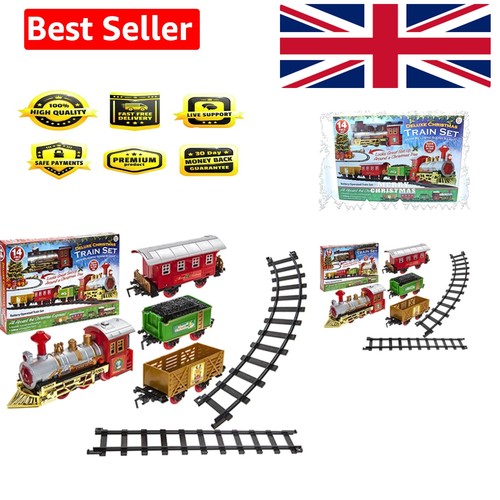 Multicolor christmas train - train, set