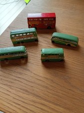 5 Buses  4 Lesneys From 60s   1 Matchbox From 70s Bargain Good Condition For Age
