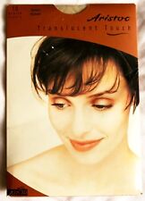 Vintage ARISTOC Translucent Touch Cosmetic 10 Denier Pantyhose Tights Honey SML