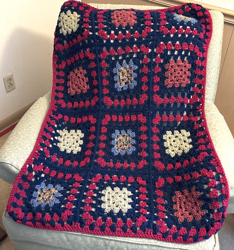 Crocheted granny square - crocheted, afghan