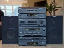 VINTAGE SONY LBT-D107 Stack 5 CD Changer, Turntable, Speakers, Manuals Working